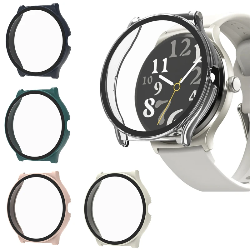 Hard Edge Shell Screen Glass Protector Film Smartwatch Frame Case Per Haylou Solar Lite Smart Watch Cover Protettiva Accessori