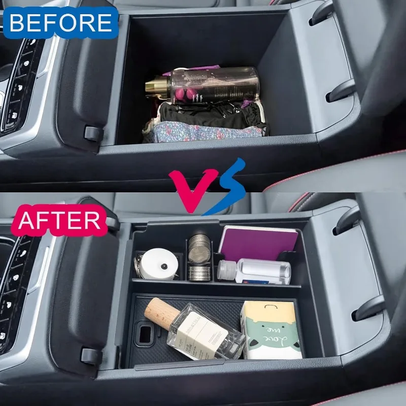 thumbnail image 2 of Double-Layer Center Console Organizer For 2025 Hyundai Tucson Limited 2025 Tucson Hybrid Blue Sel 2 of 14