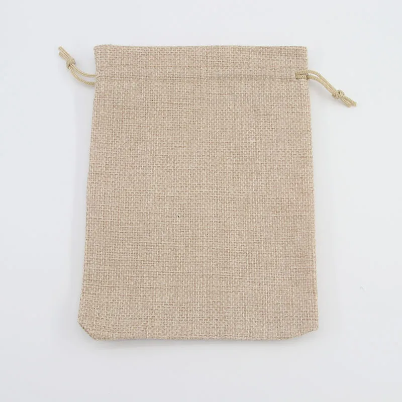 10/20 Pcs Burlap Gift Drawstring Bags for Party Christmas Linen Jute Small Fabric Package Wedding Pouches 10x14cm/15x20/20x30cm