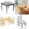 19893-54026d.jpg Natural Wood 5-Piece Kids Table and Chair Set with 4 Chairs