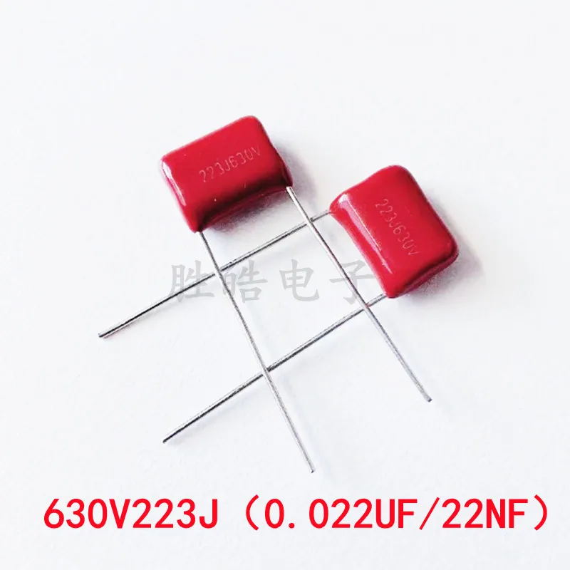 10piece good quality cbb high quality 630v222j 5% 2 2nf pitch 10mm 630v 222j cbb polypropylene film capacitor dip new 10piece Good Quality 630V223J DIP High Quality 5% 22NF Pitch 10MM 223 630V 0.022uF CBB Polypropylene Film Capacitor NEW