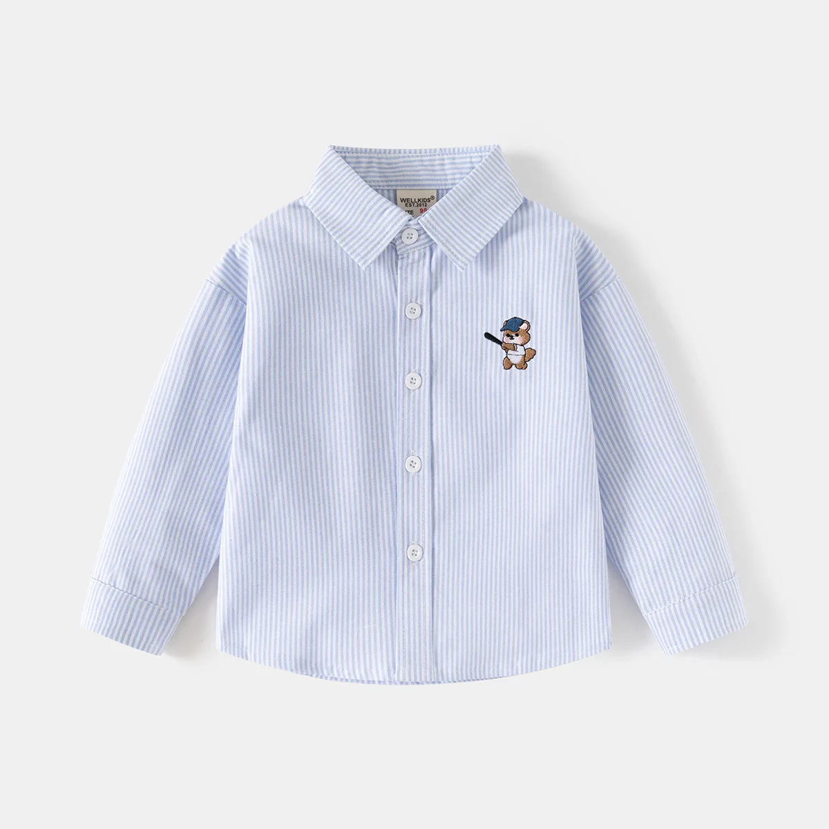 Striped Boys Toddler Kids Shirts Cute Bear Tops Spring Summer Children's Clothes