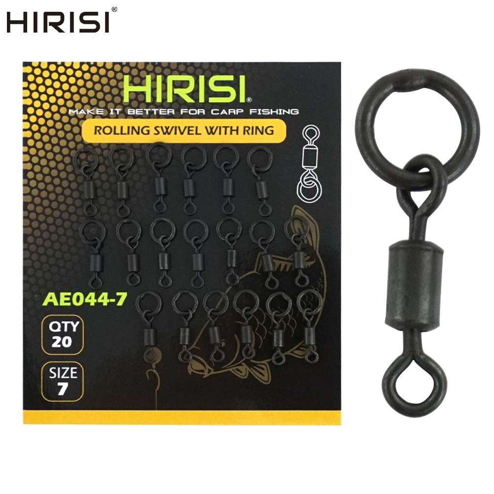 20 pièces émerillons à changement rapide pour pêche à la carpe - Hirisi AE044