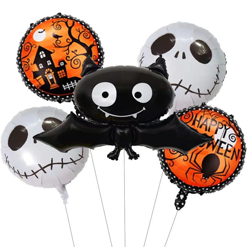 

Halloween Balloons Pumpkin Ghost Halloween Decorations Spider Foil Balloons Inflatable Toys Bat Globos Halloween Party Supplies