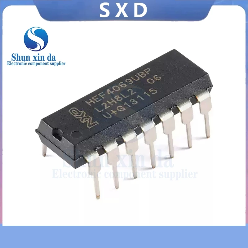 5 PZ HEF4069UBP, 652 HEF4069UBP Inverter SMD IC Chip DIP-14 6 Canali da 3 V a 15 V Invertitori Brand New Authentic - immagine 3