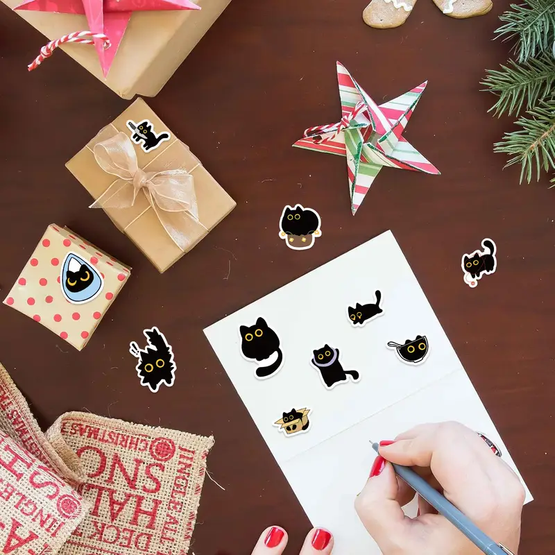 2026 Black Cat Sticker Collection 100-500pcs for Phone Case Guitar Notebook Scrapbook Halloween Decorative Stationery Supplies - Image 5