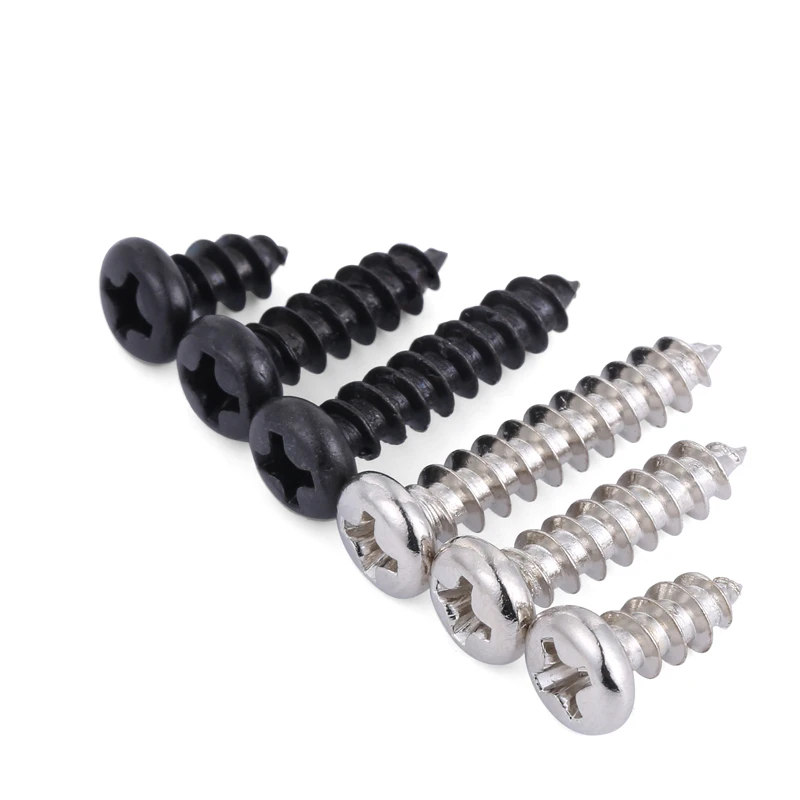 Self Tapping Screw Kit Cross Phillips Screw 1000/100pcs Button Head Nickel Plated Round Head Electronic