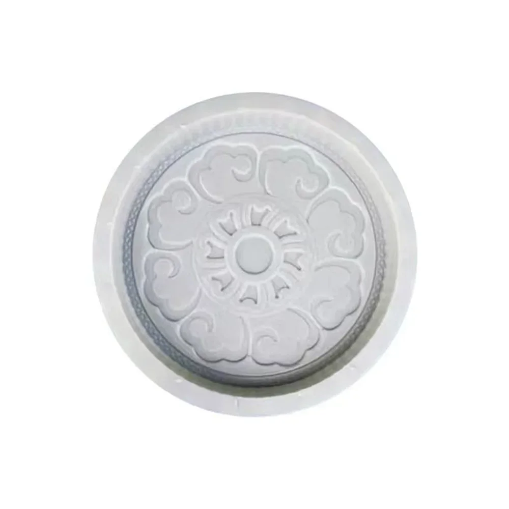 Outdoor Park Lotus Cement Stepping Anti-Slip Mold Stone Grinding Disc Garden Paving Imitation Brick Step
