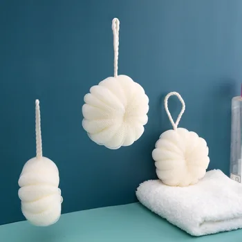 메쉬 목욕 공, 부드러운 스폰지 청소 브러시, 샤워 바디 청소, 각질 제거 마사지 스크러버, 욕실 목욕 용품 상품 이미지