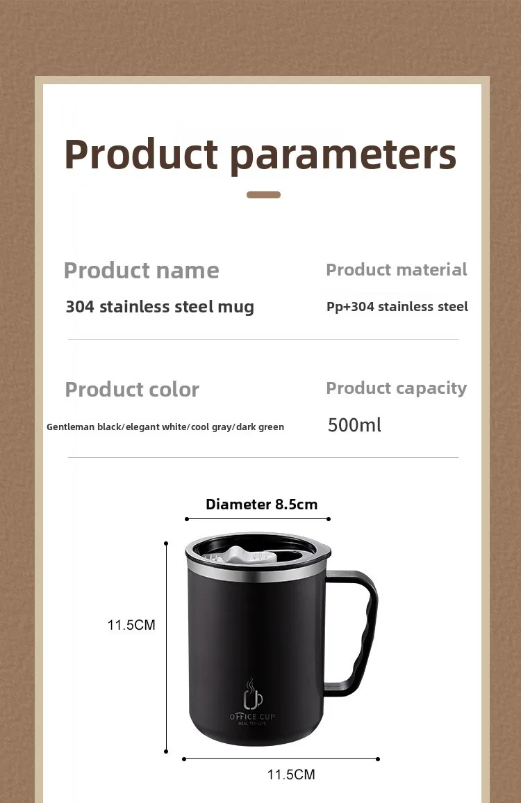 Stainless Steel Double Walled Thermos Mug