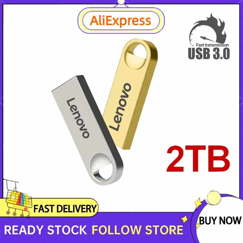 2024 Nuova Chiavetta Usb Lenovo Usb 3.0 Pen Drive Impermeabile Pendrive Ad Alta Velocità 2Tb 1Tb Flash Disk Memoria Usb Per Ps4 Ps5 Game