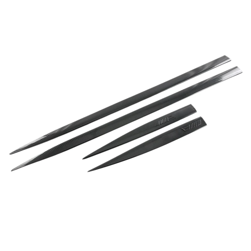 

4Pcs For 22 Mercedes-Benz C-Class Carbon Fiber Door Trims Door Side Sill Cover Slats