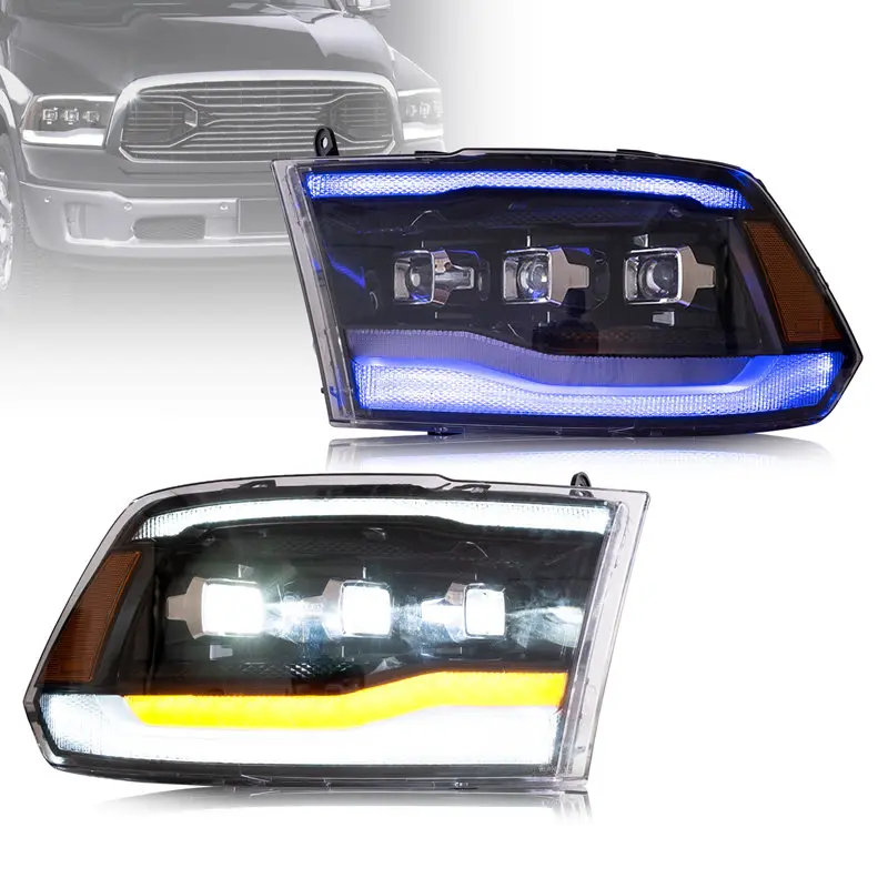 

LED Car Headlight Streamer Turn Signal For Dodge RAM 1500 2500 3500 2009-2018/RAM 1500 CLASSIC 2019-2021 Daytime Running Lights