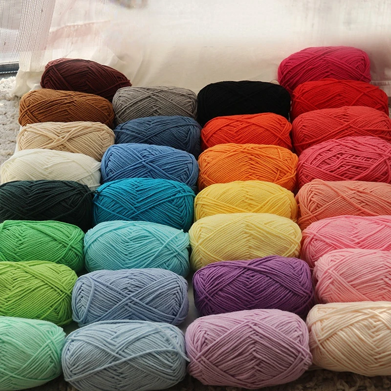 

Four-strand Milk Cotton Thread Hand Crochet Doll Group Creative Needle Knitting Doll