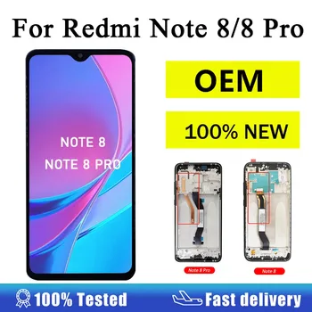 OEM LCD For Xiaomi Redmi Note 8 Pro LCD Display With Frame For Redmi Note 8 LCD Screen Digitizer LCD Replacement Pantalla