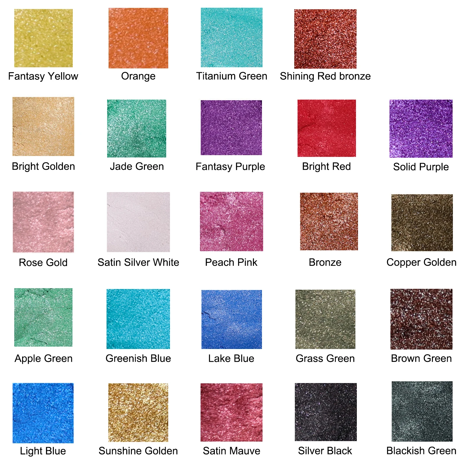 Mica Powder 24 Colors 10g/0.35oz UV Epoxy Resin Pigment Pearl Powder For Nail Art Decoration Handmade Crafts Jewelry Making Tool