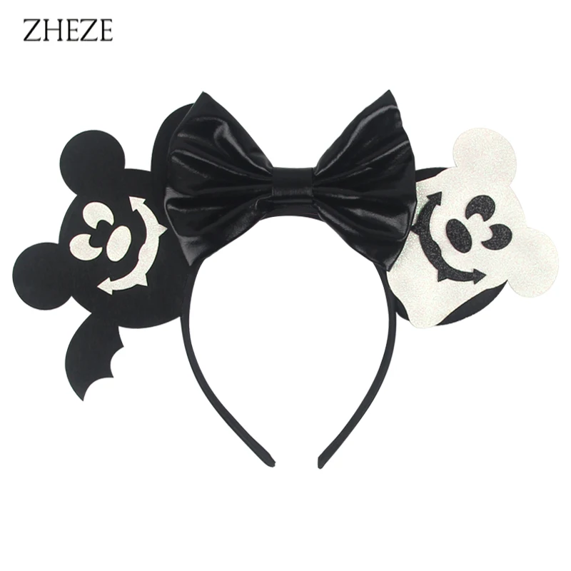 2024 New Halloween Mouse Ears Headband For Girls Festival Party Celebration Travel Hairband Cosplay DIY Hair Accessories