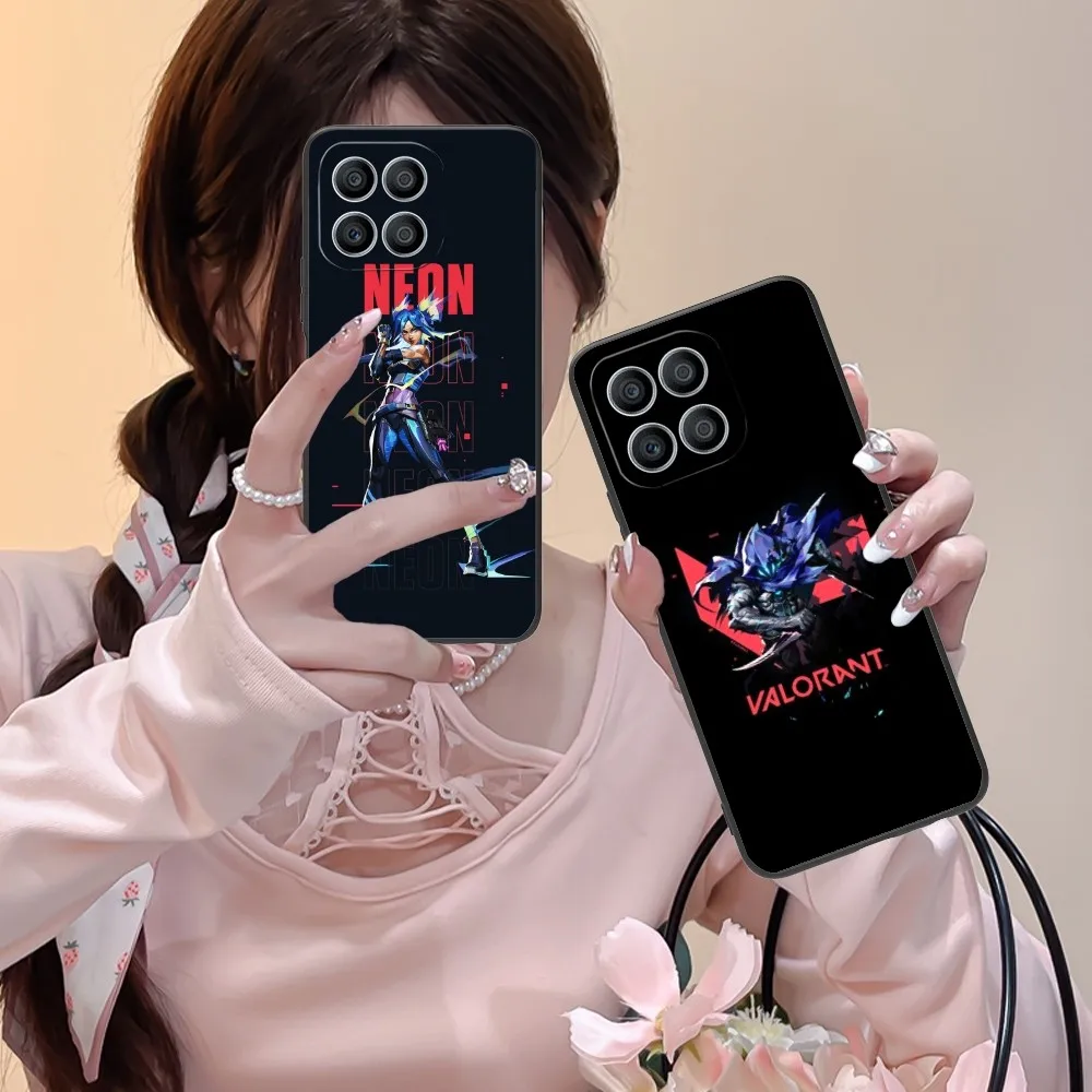 Luxury Valorant Mobile Cell Phone Case For Huawei Honor 90 80 70 60 50 30 20 10 9 8 7 Pro C S Se Lite 5G Black Cover Funda