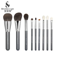 Shoushoulang Professional Handmade Make Up Brushes Set 9pcs Face Powder Eye Shadow Brush Saikoho Goat Hair Makeup Brushes Kit 1