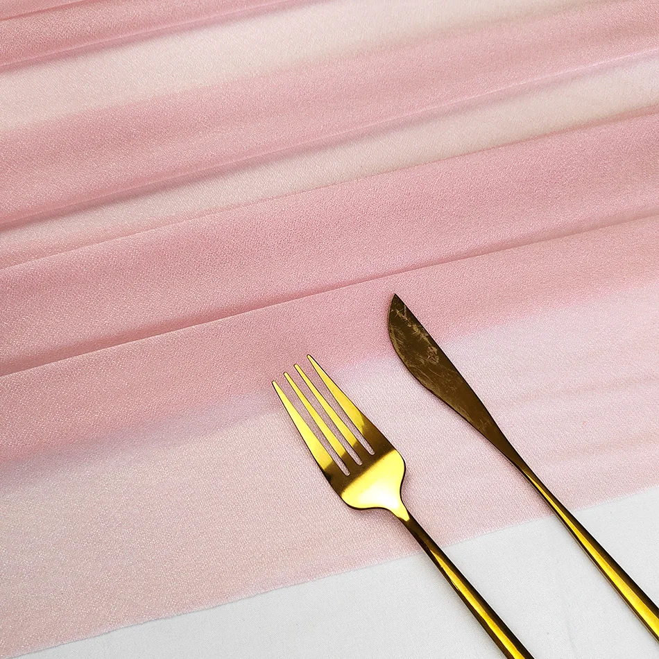 Chiffon Table Runner Vertical Tablecloth for Table Decorations Shiny Fabric Merry Christmas Decorations 2026 Wedding Decoration