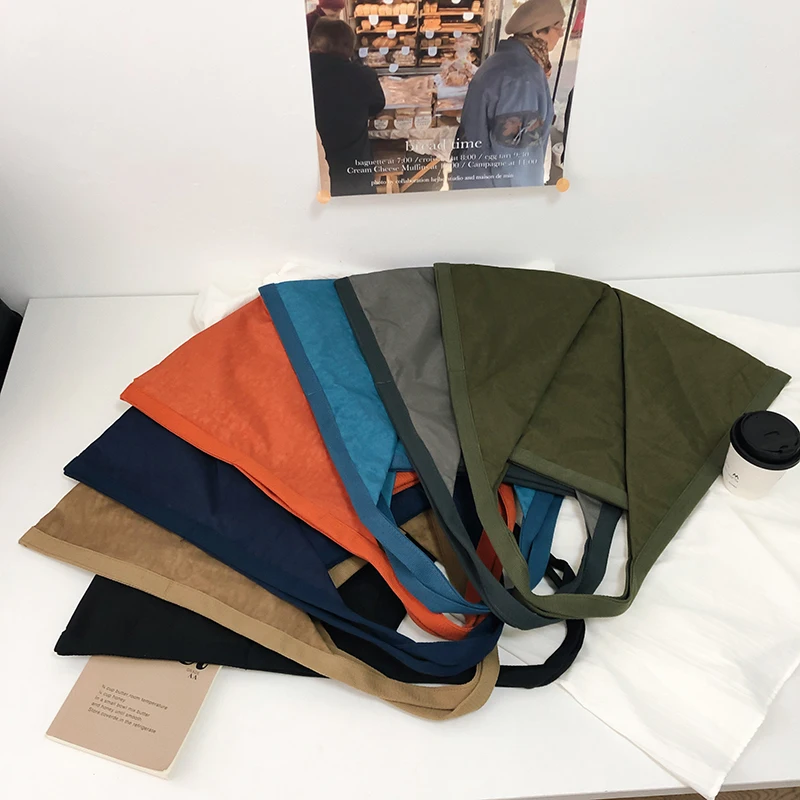 Borse a tracolla oversize per donna Borsa tote shopper leggera impermeabile in tessuto di nylon lavato di grande capacità 2024 Ultima borsa - immagine 6
