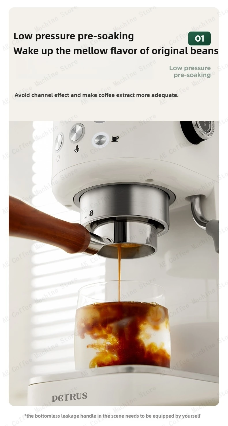 Description Picture 5 of itemSmall Home Coffee Machine Italian Semi-automatic Coffee Machine Steam Milk Frothing Function Portable Coffee Maker