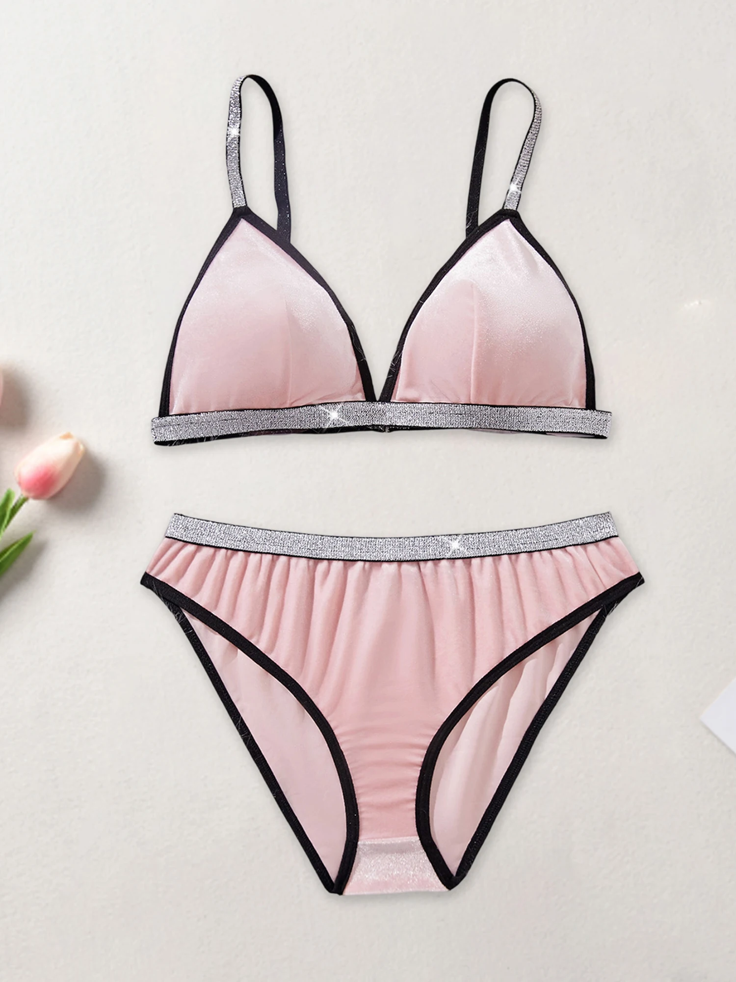 Sexy Lace Lingerie Set with G-String for Women