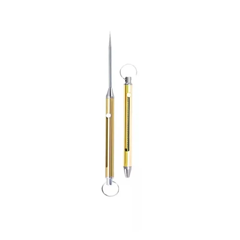 Titanium Alloy EDC Telescopic Toothpick Keychain Pendant 1PC Gift Fruit Fork Camping Toothpick Holder Unpacking Tool toothpick set toothpicks set retractable toothpick