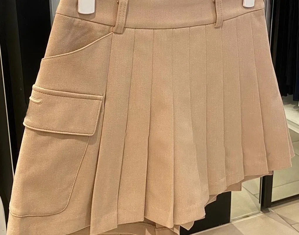 New multi reason golf skirt forwomen big pocket pleated stretch ladies golfwear sports causal skirt with short pantsinside