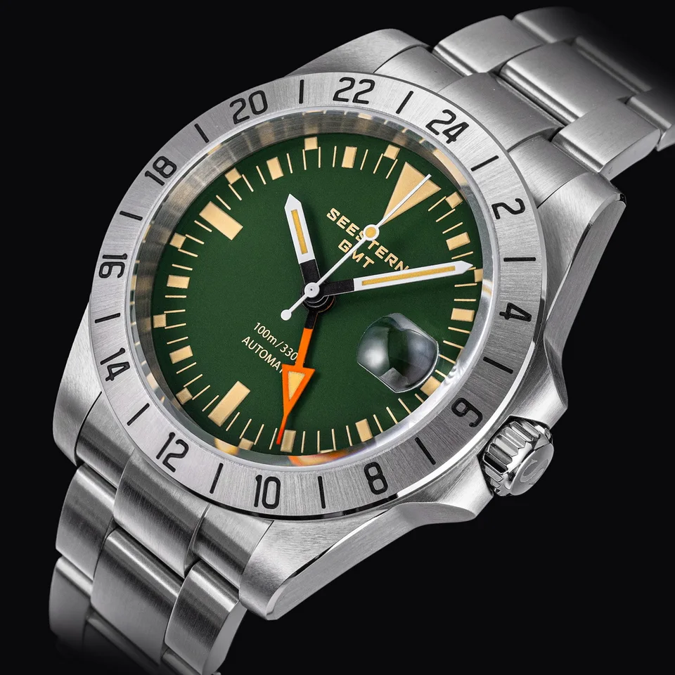 SEESTERN メンズ腕時計 GMT 自動 NH34 ムーブメントサファイア