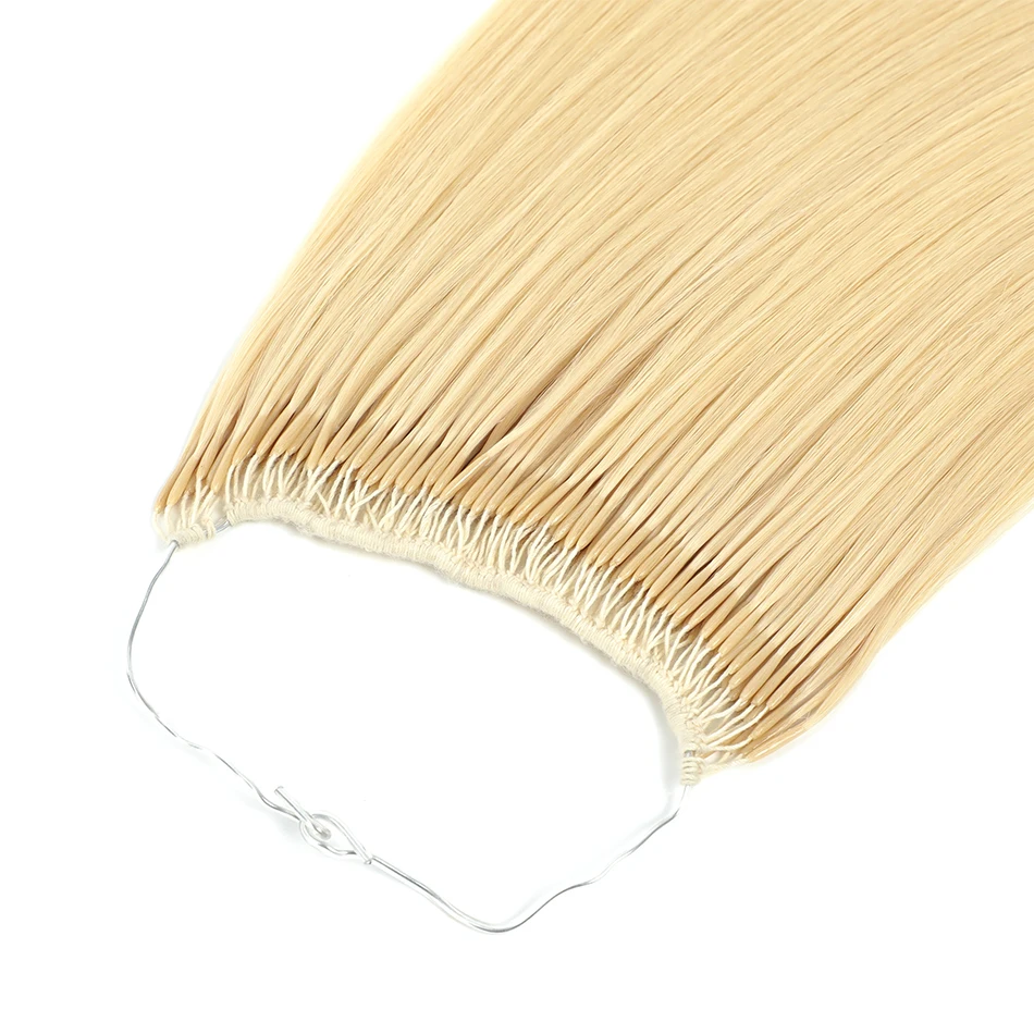 Cotton String Twins Tip Hair Extensions 613# Golden Blonde for Asian Women