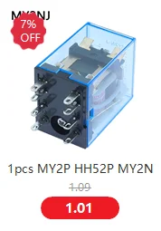 Description Picture 4 of item1Set Power Relay Coil General Purpose Relay MY2 DPDT MY2NJ Relais DC 12v/24v AC 110v/220v Relay Switch With Socket Base