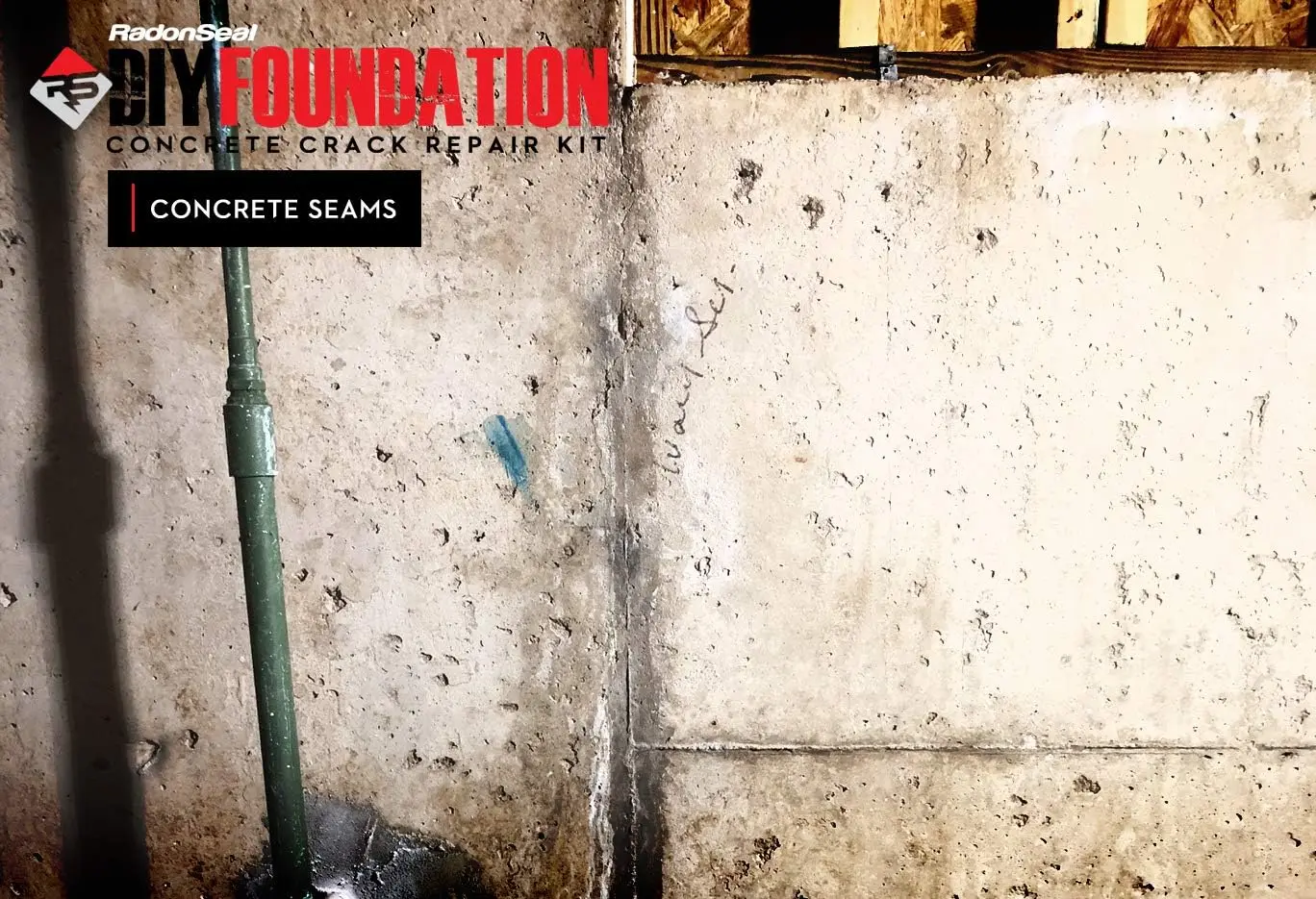 RadonSeal Concrete Foundation Crack Repair Kit (10 ft)-The Homeowner's Solution to Fixing Basement Wall Cracks Like The Pros!