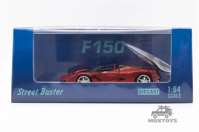 1:64 Street Buster ラフェラーリ F150 エンジンフード開閉 1:64 Street Buster LaFerrar (F150) Red Coupe Diecast Model