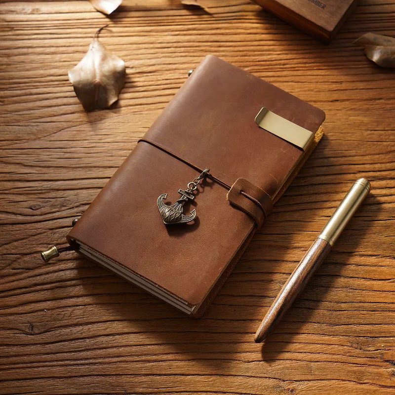 Genuine Leather Handmade Vintage Traveler's Notebook & Journal Organizer Cover