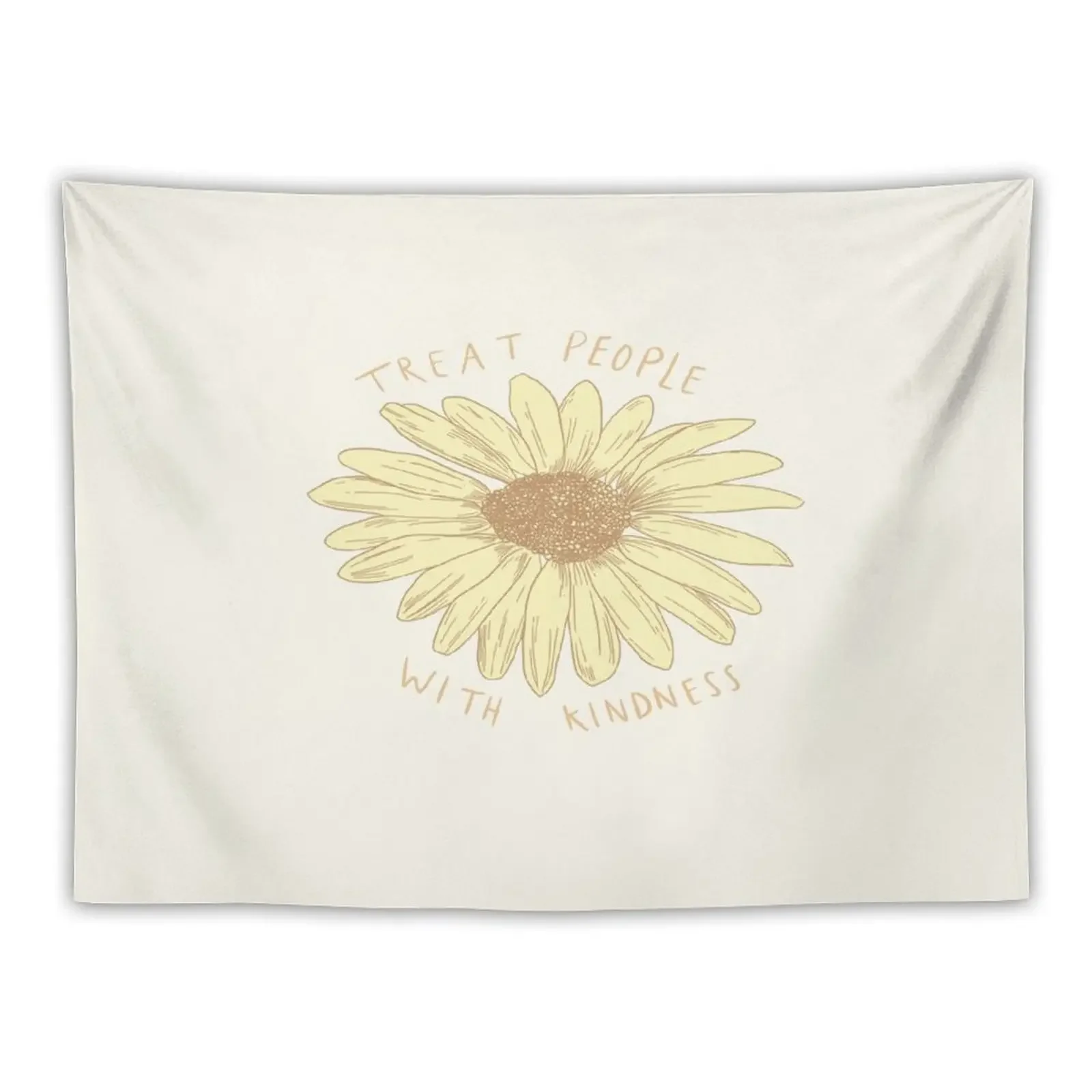 

Treat People With Kindness Yellow Daisy Tapestry Decoration Bedroom Room Decor For Girls Tapestry