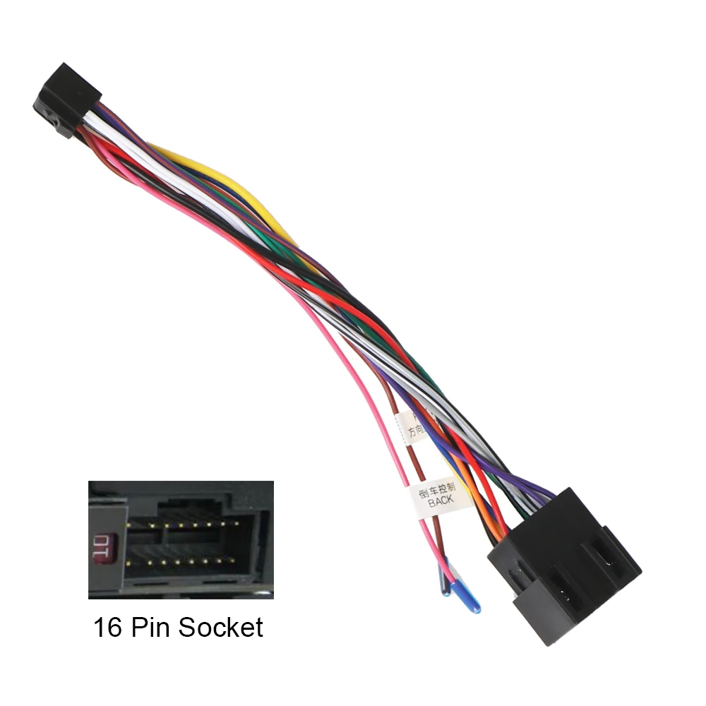 For ALPINE ISO Standard Connector Adapter Car Stereo Radio Car Wire Cable Adapter Wire Harness Adaptor 16 Pin Plug Cable