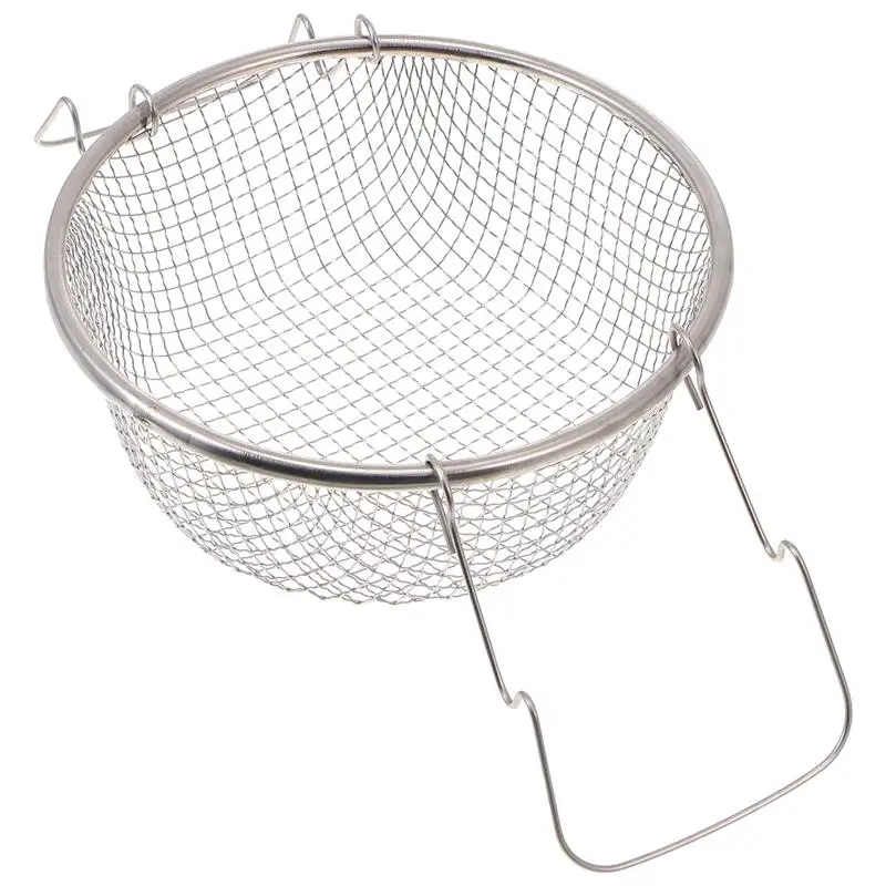 

Basket Fry Frying Fryer French Strainer Baskets Deep Food Fried Cooking Chip Serving Holder Skimmer Fries Turkey Metal Kitchen