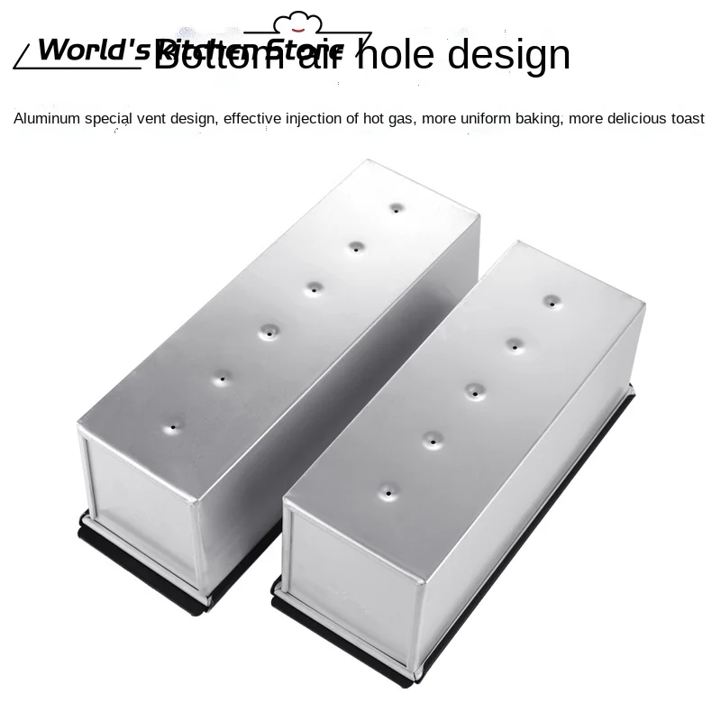 250g/450g/600g/750g/900g/1000g Aluminum alloy black non-stick coating Toast boxes Bread Loaf Pan cake mold baking tool with lid cake mold baking pan baking pan tray bread mold bread baking pan