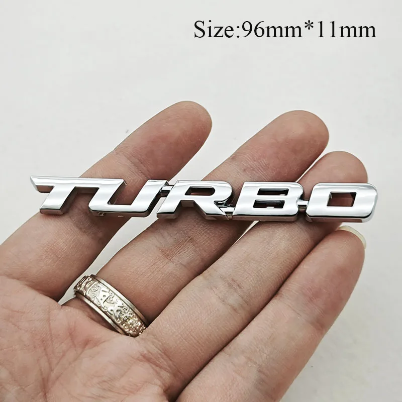 3D ABS Turbo Badge Decorative Car Accessory Sticker