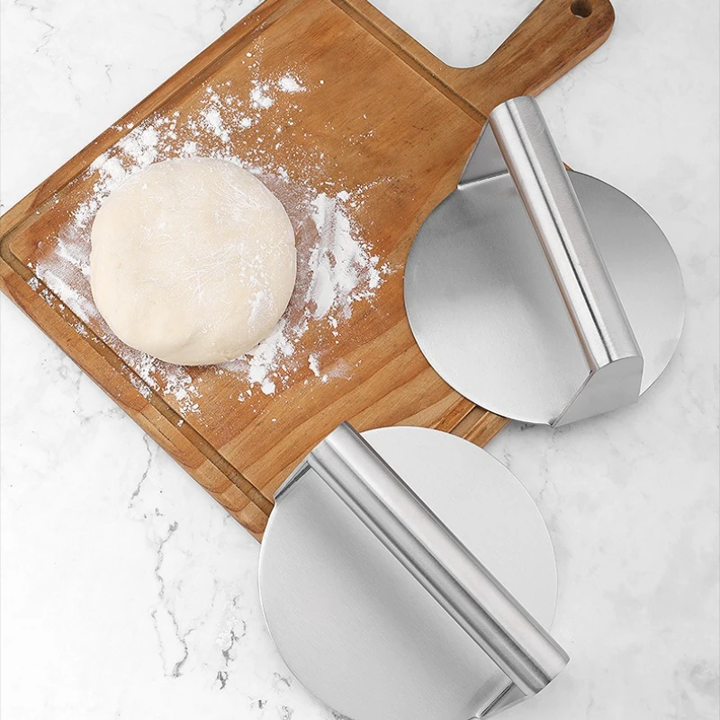 Stainless Steel Smash Burger Press Hamburger Patties Meat Masher Circular Meat Press Mold for Deli Meats Kitchen Accessories