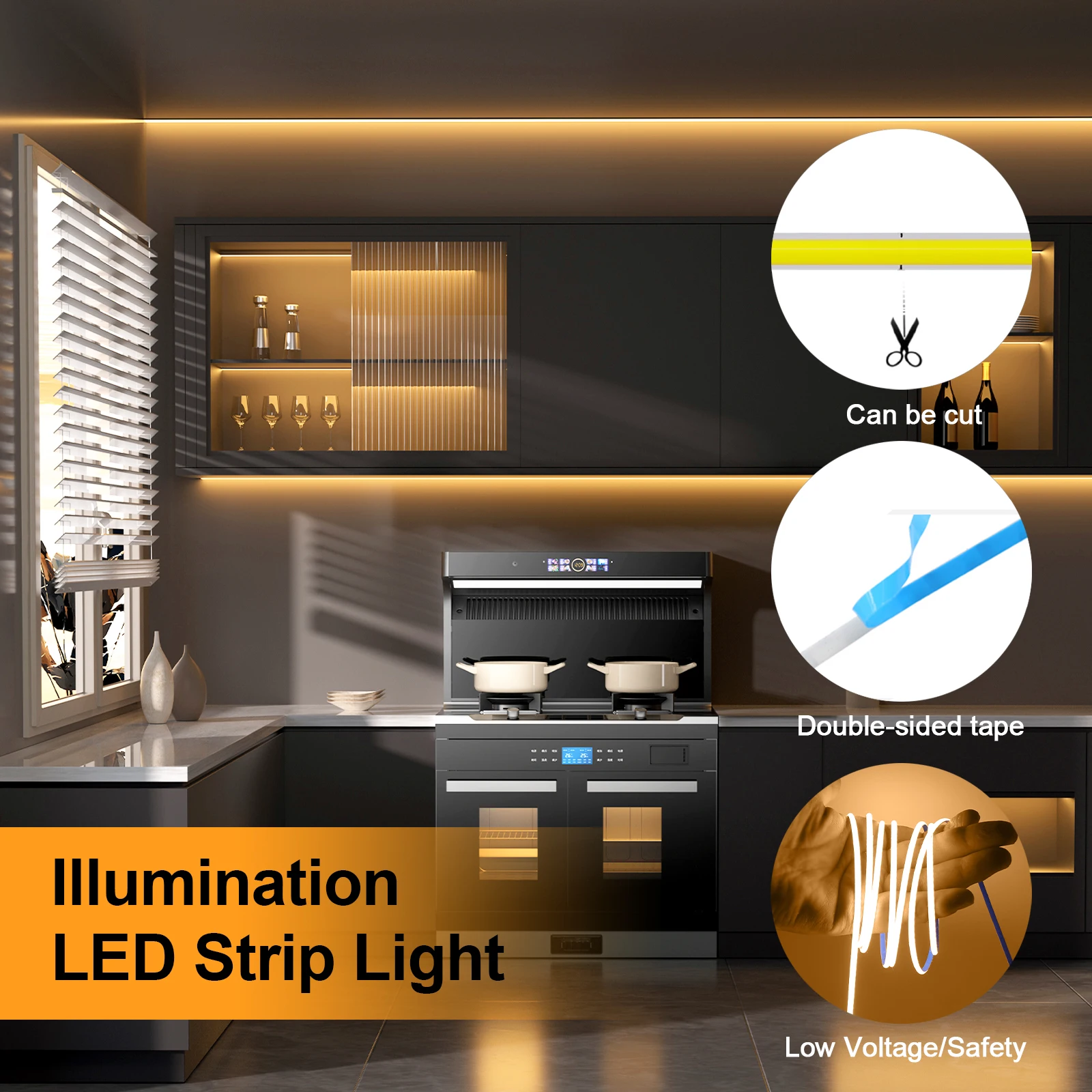 DC 5V COB Strip 3mm Ultra Thin Flexible Ribbon Tape 12V 320 LEDs/m High Density Flexible LED Light for Home Decor 3000K-6000K led strip light,led strip lights,led decorative lights,led light strip
