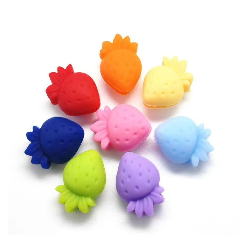 Strawberry Silicone Wine Charms and Coaster Set for Celebrations and Summer Gatherings