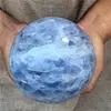 Natural Blue Calcite Gemstone Sphere Celestine Quartz Healing Stone Ball Crystal Home Deco 2