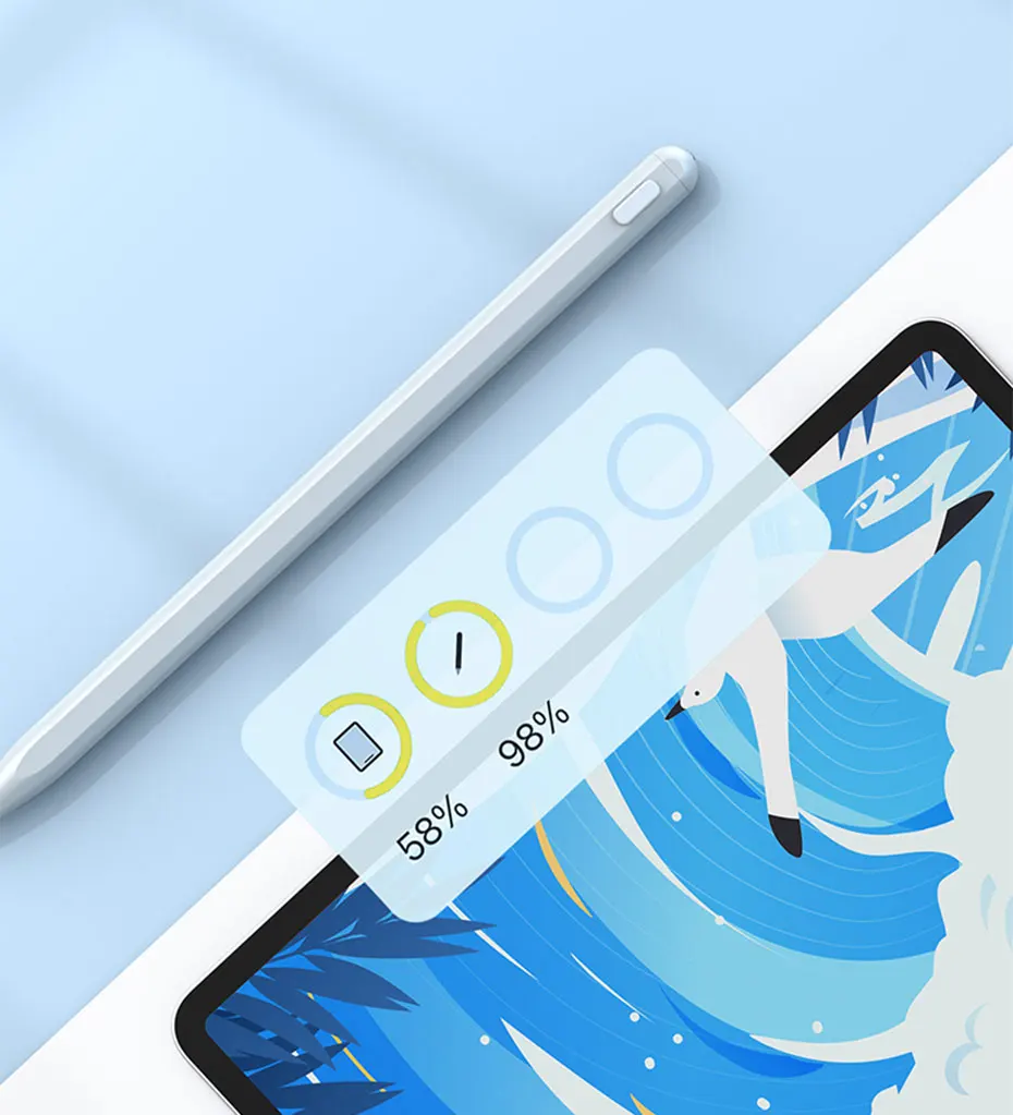 sem fio, Bluetooth Palm Rejeição, Tilt Pen para iPad Pro Air Mini, 2022