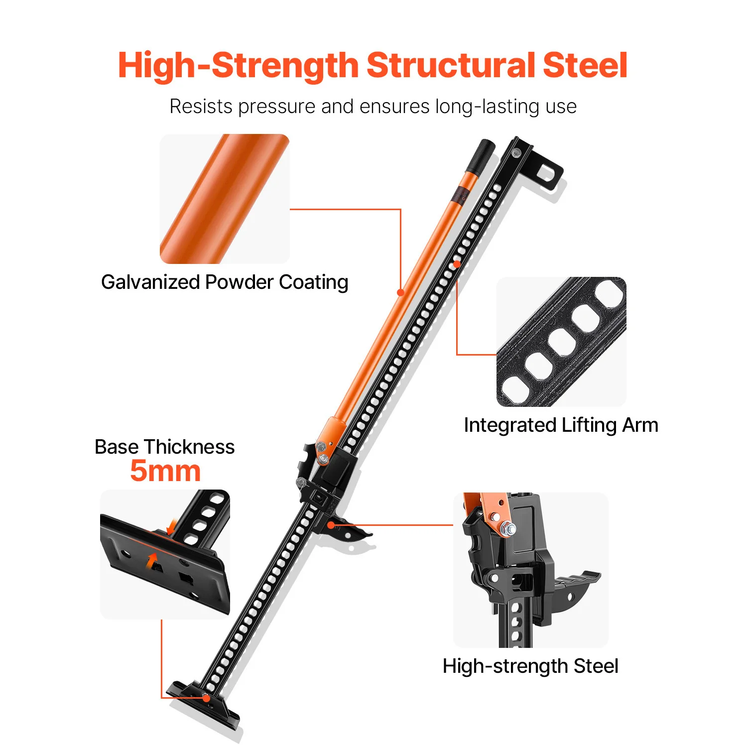 Heavy Duty Steel Farm Jack for Off Road Utility Lifting