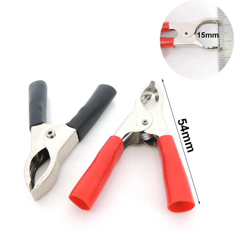 Red Black 5A 50/100/200A 50mm Alligator Clips Crocodile clamp Metal banana Plug Connector for Car Battery Power Test Lead