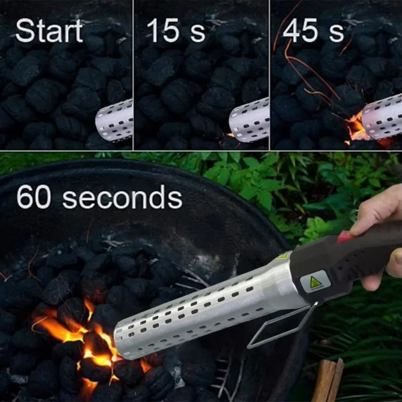 BBQ Starter Charcoal Lighter Electric Firelighter for Kamado Barbecue Grill Fire Tools Quickly Ignite BBQ Smoker Grill bbq lighting tools