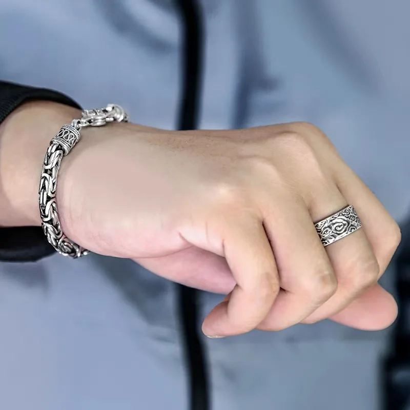 S925 Silver Mantra Bracelet 40