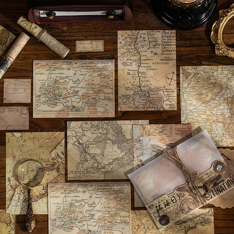 40 pcs vintage time collection series collage material paper card making bullet journaling scrapbooking decor background paper memo pads aliexpress